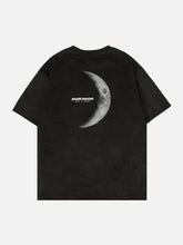 Moon Print Suede Tee