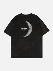 Moon Print Suede Tee