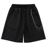 Zipper Chain Pocket Shorts
