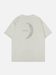 Moon Print Suede Tee