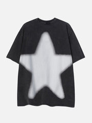 Star Print Washed Tee