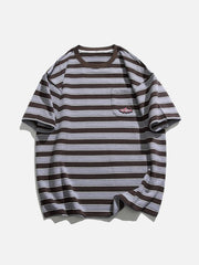 Stripe 3D Embroidery Tee