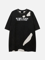 Hole Patchwork Washed Tee