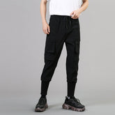 Dark Patchwork Pockets Pants