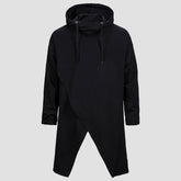 Dark Irregular Split Fork Long Hoodie