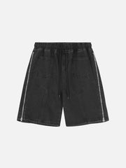 Vintage Side Zipper Denim Shorts