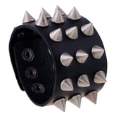 Punk Leather Rivet Adjustable Bracelet