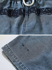 Drawstring Washed Shorts