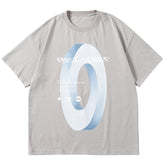 Four-Dimensional Loop Print Cotton Tee