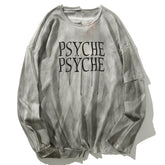 Dark Tie Dye Print Sweatshirt
