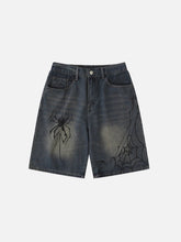 Spider Denim Shorts