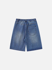 Fake Hole Camouflage Patch Shorts