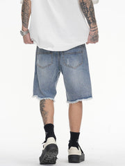 Embroidery Star Denim Shorts