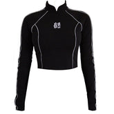 Cyberpunk Reflective Embroidery Long Sleeve Tee