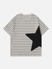 Star Patchwork Stripe Tee