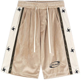 Embroidered Letters Color Matching Shorts