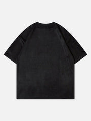 Solid Basic Essential Suede Tee
