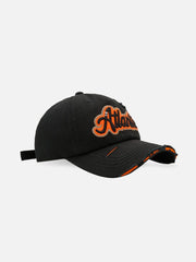 Vintage Distressed Embroidery Letter Hat