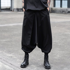 Dark Cross Crotch Oversized Pants