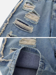 We Love Street Vintage Hole Denim Shorts