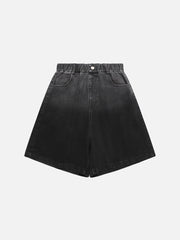 Gradient Effect Washed Shorts