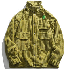Badge Striped Simple Jacket