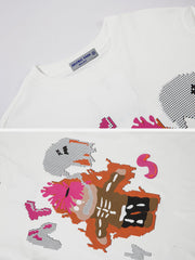 Pixel Style Graphic Print Tee