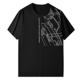 Punk Function Mechanical Data Print Cotton Tee