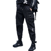 Techwear Bright Line Velcro Thick Fleece Cargo Pants