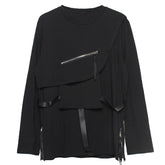 Dark Patchwork Ribbons Sweatshirt
