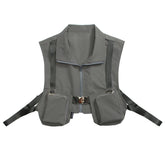 Function Metal Zipper Buckle Vest