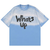 Tie Dye Graffiti Letters Print Tee