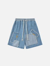 Fringe Patchwork Shorts