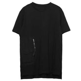 Dark Functional Zipper Pockets Tee