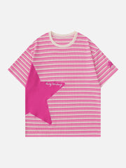 Star Patchwork Stripe Tee