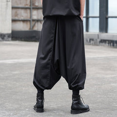 Dark Cross Crotch Oversized Pants