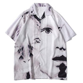 Abstract Character Description Print Shirt