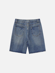We Love Street Distressed Vintage Ripped Denim Shorts