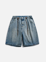 Splash Ink Washed Denim Shorts
