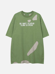 Hole Patchwork Washed Tee