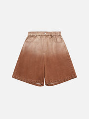 Gradient Effect Washed Shorts