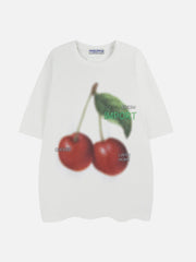 Blurring Cherry Print Tee