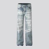 Light pattern medium rise men's jeans