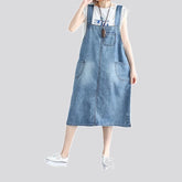 Light sanded casual denim dress