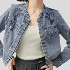 Light stonewashed style women's denim jacket