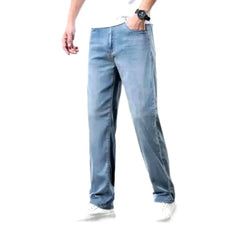 Light-wash stonewashed jeans for men