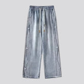 Light wide fit street style jeans for women