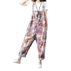 Loose denim overall for women