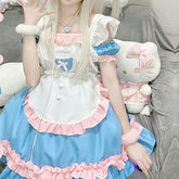 Lovely Candy Pink Blue Sweet Maid Dress