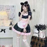 Lovely Sweet Girl Pink Cat Girl Maid Dress
